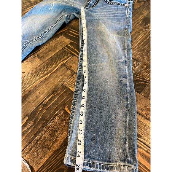 Miss Me Boyfriend Jeans Women 27 Thick Stitch Y2K Grunge Western Cowgirl Aztec - Picture 6 of 12